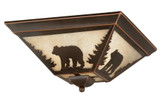 Vaxcel CC55714BBZ Bozeman Rustic Burnished Bronze Finish 14" Wide Home Ceiling Lighting