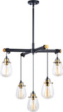 Vaxcel H0184 Kassidy Contemporary Black and Natural Brass Multi Pendant Lighting