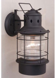 Vaxcel OW37081TB Hyannis Vintage Textured Black Finish 10" Wide Outdoor Wall Light Sconce