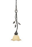 Vaxcel PD38807OL Vine Rustic Oil Shale Finish 22" Tall Mini Drop Ceiling Light Fixture