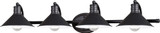 Vaxcel W0286 Akron Contemporary Oil Rubbed Bronze and Inner Matte White 4-Light Bath Lighting