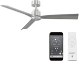 WAC Lighting F-003-BA Clean Modern Brushed Aluminum LED Indoor / Outdoor 52" Home Ceiling Fan