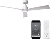 WAC Lighting F-003L-MW Clean Contemporary Matte White Interior / Exterior 52" Home Ceiling Fan