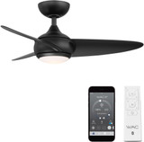 WAC Lighting F-094L-MB Loft Modern Matte Black LED Indoor / Outdoor 38" Home Ceiling Fan