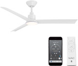 WAC Lighting F-103L-MW Flair Modern Matte White LED 56" Indoor / Outdoor Home Ceiling Fan