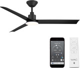 WAC Lighting F-103L-MB Flair Contemporary Matte Black LED 56" Interior / Exterior Home Ceiling Fan