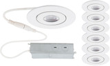 WAC Lighting R2ERAR-W930-WT-6 Lotos Modern White LED Down Lighting Complete Kit (Pack of 6)