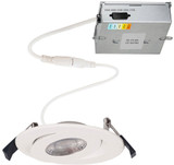 WAC Lighting R4ERAR-W9CS-WT Lotos Modern White LED Recessed Light Complete Kit