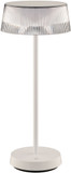 WAC Lighting TL-W251315-27-WT Crystal Modern White LED Rechargeable Outdoor Lighting Table Lamp