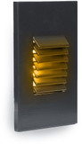 WAC Lighting WL-LED220-AM-BK Contemporary Black LED Amber Louvered Indoor Step Lighting
