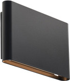 WAC Lighting WS-W250305-CS-BK Tablet Modern Black LED Exterior Lighting Sconce