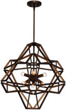 Zeev Lighting CD10146/6/CB-G Unity Modern Chestnut Bronze / Gold Interior Foyer Lighting Fixture