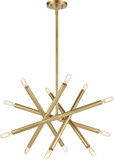 Zeev Lighting CD10388/12/AGB Mandelorian Modern Aged Brass Mini Chandelier Light
