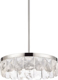 Zeev Lighting P11802/LED-24/PN Odraz Contemporary Polished Nickel LED Drop Ceiling Light Fixture