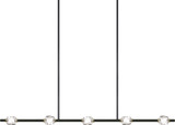 Zeev Lighting PL10805/LED-5/BX-LB Diamante Contemporary Oxide Black LED 47" Kitchen Island Light Fixture