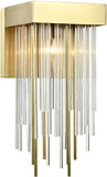Zeev Lighting WS70043/1/AGB Waterfall Modern Aged Brass Wall Sconce Lighting