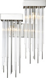 Zeev Lighting WS70058/2-RHF/PN Waterfall Contemporary Polished Nickel Wall Sconce Lighting