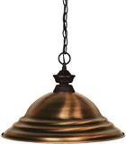 Z-Lite 100701BRZ-SAC Shark Bronze Stepped Antique Copper Hanging Lamp