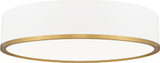 Z-Lite 1018F20-MW-MGLD-LED Bradley Contemporary Matte White / Modern Gold LED 20.5" Flush Lighting
