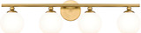 Z-Lite 1100-4V-MGLD Neoma Modern Modern Gold 4-Light Bathroom Vanity Lighting