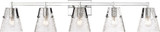 Z-Lite 1101-5V-CH Analia Modern Chrome 5-Light Bath Light Fixture