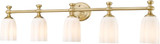 Z-Lite 1102-5V-MGLD Orion Modern Gold 5-Light Bathroom Light Fixture
