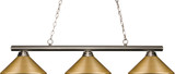 Z-Lite 155-3BN-MSG Sharp Shooter Brushed Nickel Kitchen Island Light