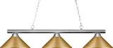 Z-Lite 155-3CH-MSG Sharp Shooter Chrome Island Light Fixture