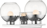 Z-Lite 1924-2V-CH-LED Osono Modern Chrome LED 2-Light Bathroom Light Fixture