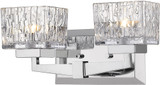Z-Lite 1927-2V-CH Rubicon Contemporary Chrome Halogen 2-Light Lighting For Bathroom