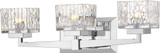 Z-Lite 1927-3V-CH Rubicon Contemporary Chrome Halogen 3-Light Bathroom Light