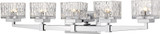 Z-Lite 1927-5V-CH Rubicon Contemporary Chrome Halogen 5-Light Bath Light Fixture