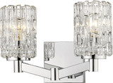 Z-Lite 1931-2V-CH Aubrey Chrome 2-Light Lighting For Bathroom