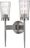 Z-Lite 1932-2S-AN Flair Antique Nickel Sconce Lighting