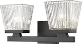 Z-Lite 1936-2V-MB Astor Matte Black 2-Light Bathroom Lighting Fixture