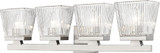 Z-Lite 1936-4V-BN Astor Brushed Nickel 4-Light Bathroom Vanity Light Fixture