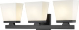 Z-Lite 1937-3V-MB Astor Matte Black 3-Light Bathroom Sconce