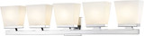 Z-Lite 1937-5V-CH Astor Chrome 5-Light Bathroom Light Sconce