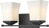 Z-Lite 1939-2V-MB Darcy Matte Black 2-Light Bath Lighting