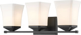 Z-Lite 1939-3V-MB Darcy Matte Black 3-Light Bath Lighting Sconce