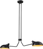 Z-Lite 1942-2L-MB Bellamy Modern Matte Black Kitchen Island Light Fixture