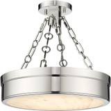 Z-Lite 1944SF15-PN-LED Anders Modern Polished Nickel LED Semi-Flush Ceiling Lighting