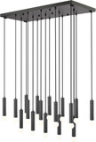 Z-Lite 1956P-17L-MB Stari Modern Matte Black Multi Hanging Pendant Light