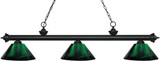 Z-Lite 200-3MB-ARG Riviera Matte Black Green Island Light Fixture