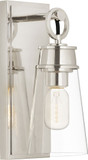 Z-Lite 2300-1SS-PN Wentworth Modern Polished Nickel 4.5" Sconce Lighting