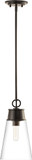 Z-Lite 2300P8-MB Wentworth Contemporary Matte Black 7.5" Mini Hanging Lamp