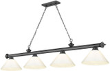 Z-Lite 2306-4BP-PWH Cordon Bronze Plated Kitchen Island Light