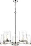 Z-Lite 3032-5PN Callista Contemporary Polished Nickel 33" Hanging Chandelier