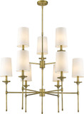 Z-Lite 3033-9RB Emily Rubbed Brass Ceiling Chandelier