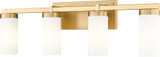 Z-Lite 3044-4V-MGLD Danica Contemporary Modern Gold 4-Light Bathroom Wall Sconce